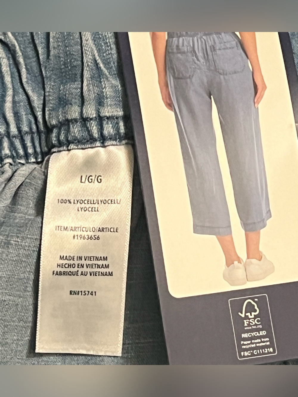 Splendid Blue Pull-On Wide Leg Pants - Picture 5 of 5